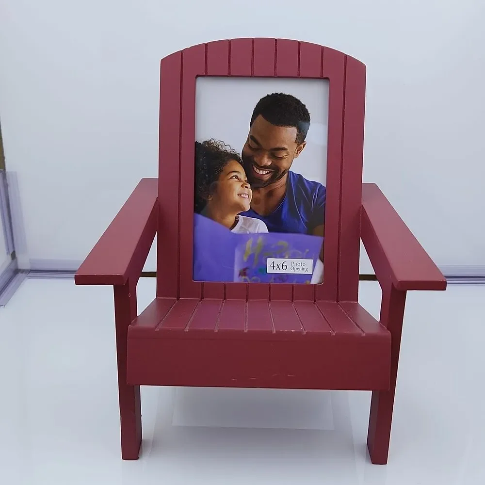 🔹️NWOT Red Adirondack Beach Chair 4x6 Picture Frame